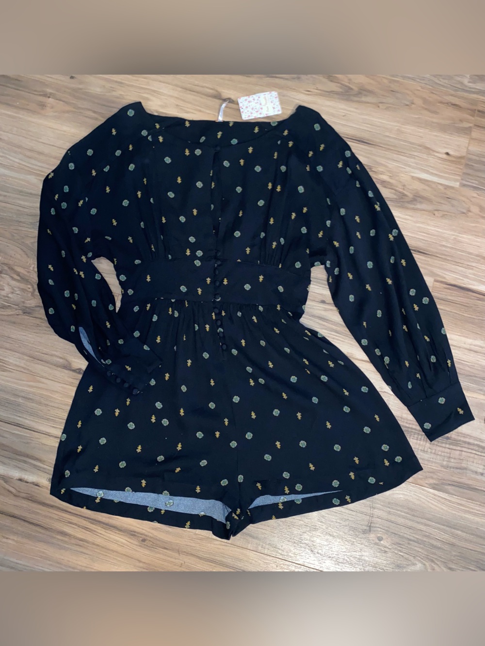 Free People Black Romper